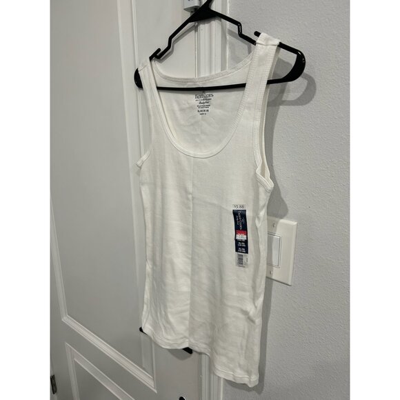 Faded Glory Ribbed Scoop Neck Sleeveless Tank Top White Sz XL Everyday Wear NWT - Picture 3 of 9